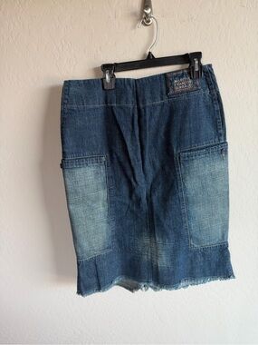 VTG Marithe Francois Girbaud Two Tone Denim Pencil Skirt Size 29 Y2K